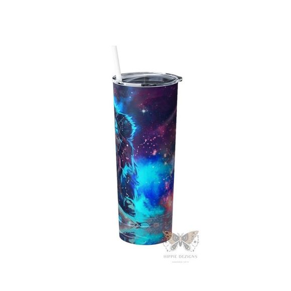 Majestic Lion 20oz Steel Tumbler With Lid & Straw - Picture 6 of 8